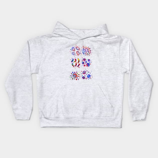 Bacteria Kids Hoodie by RosaliArt